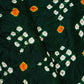 Dark Green Bandhani Print Modal Silk Fabric SC-28269