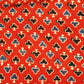 Red Handblock Modal Satin Fabric Modal Ajrakh IA-26904