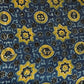 Navy Blue Ajrakh Modal Satin Fabric Modal Ajrakh IA-26908