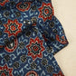 Blue Ajrakh Modal Satin Fabric Modal Ajrakh IA-26914