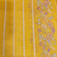 Yellow Hakoba Embroidery Crushed Malai Chanderi Fabric GL-26922
