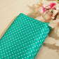 Sea Green Dot Print Crape Fabric MTF-26923
