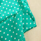 Sea Green Dot Print Crape Fabric MTF-26923