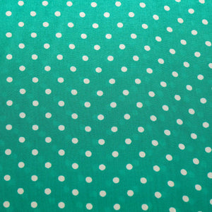 Sea Green Dot Print Crape Fabric MTF-26923