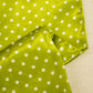 Green Yellow Dot Print Crape Fabric MTF-26924