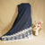 Blue Schiffli On Border Denim Fabric AF-26929
