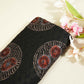 Brown Ajrakh Shiffli Modal Satin Fabric CA-26936  