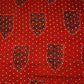 Red Ajrakh Shiffli Modal Satin Fabric CA-26940  