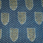 Blue Ajrakh Shiffli Modal Satin Fabric CA-26942  