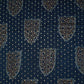 Blue Ajrakh Shiffli Modal Satin Fabric CA-26944  