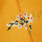 Yellow Floral Print Satin Georgette -MTF-26945