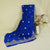 Blue Silver Zari Embroidery Chinon Fabric RA-26950