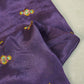 Purple Thread Embroidery Chinon Fabric RA-26953