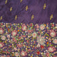 Purple Thread Embroidery Chinon Fabric RA-26953