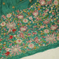 Light Green Thread Embroidery Chinon Fabric RA-26954