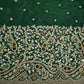 Green Thread Embroidery Chinon Fabric RA-26958