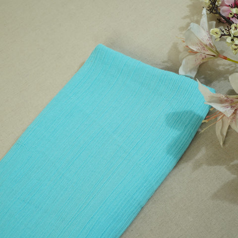 Sky Blue Solid Double Cotton Fabric-SKE- 26959