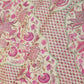Pink Traditional Print Raw Silk Fabric-SNTF-26977