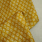Mustard Yellow Floral Raw Silk Fabric -SNTF-26985
