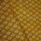 Mustard Yellow Floral Raw Silk Fabric -SNTF-26985