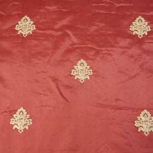 Salom Pink Zari Embroidery Silk Organza- WI-26991 - TradeUNO