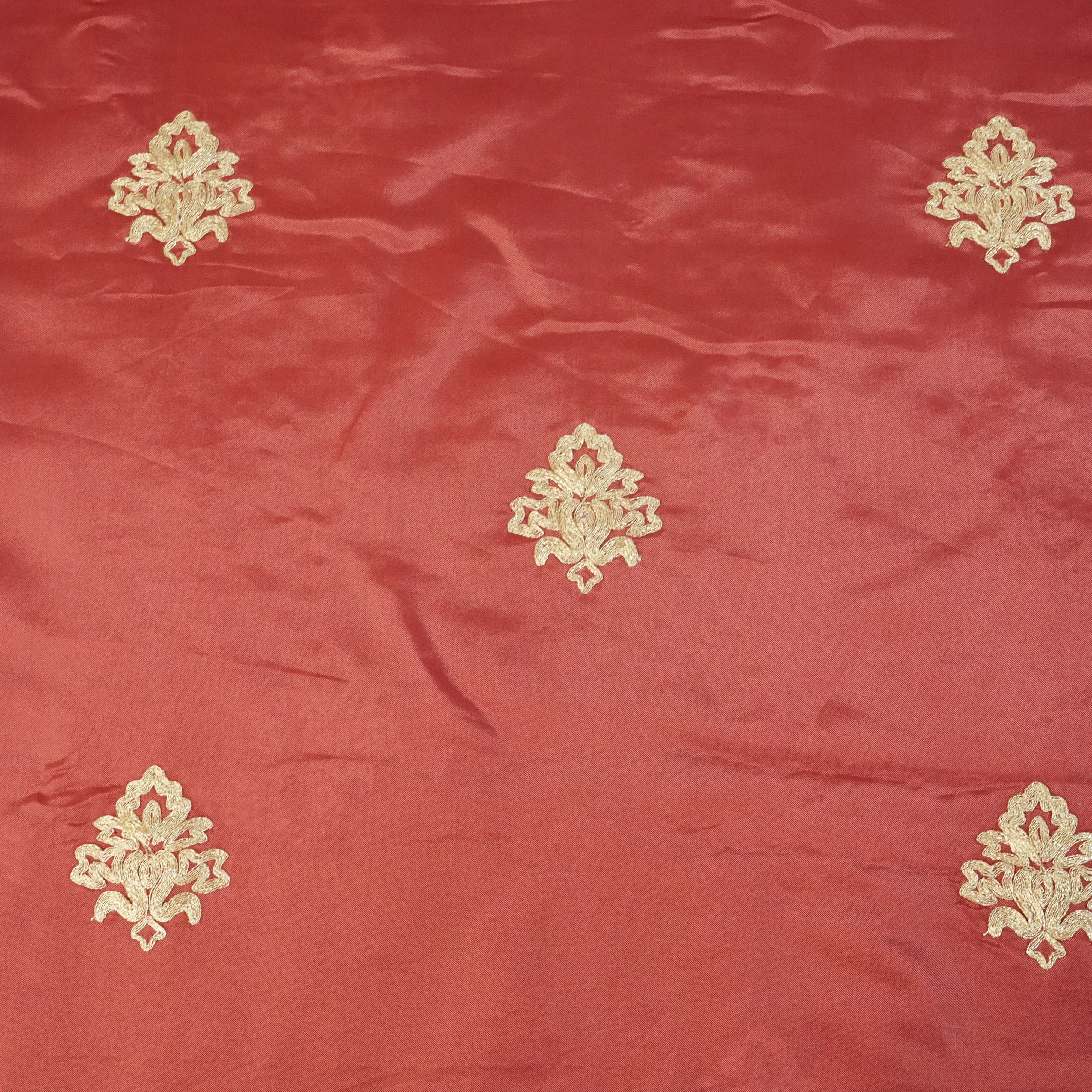 Salom Pink Zari Embroidery Silk Organza- WI-26991 - TradeUNO