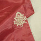 Salom Pink Zari Embroidery Silk Organza- WI-26991