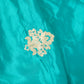 Blue Zari Embroidery Silk Organza - WI-26993