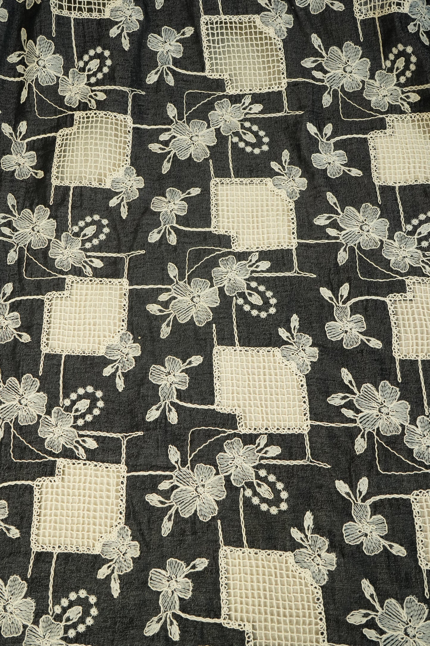 Black Denim Floral Denim- CF-26997