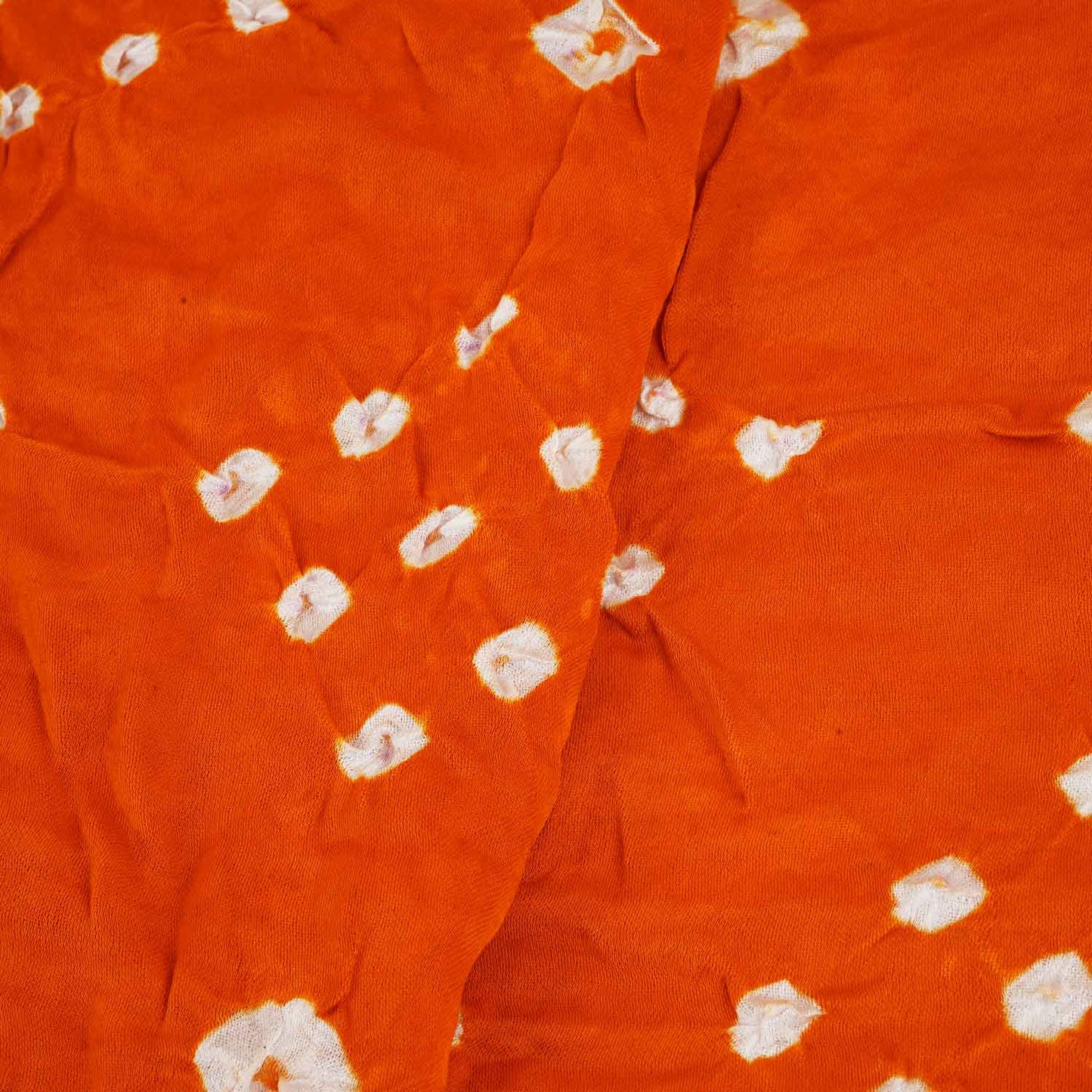 Rust Orange Bandhani Print Modal Silk Fabric SC-28270