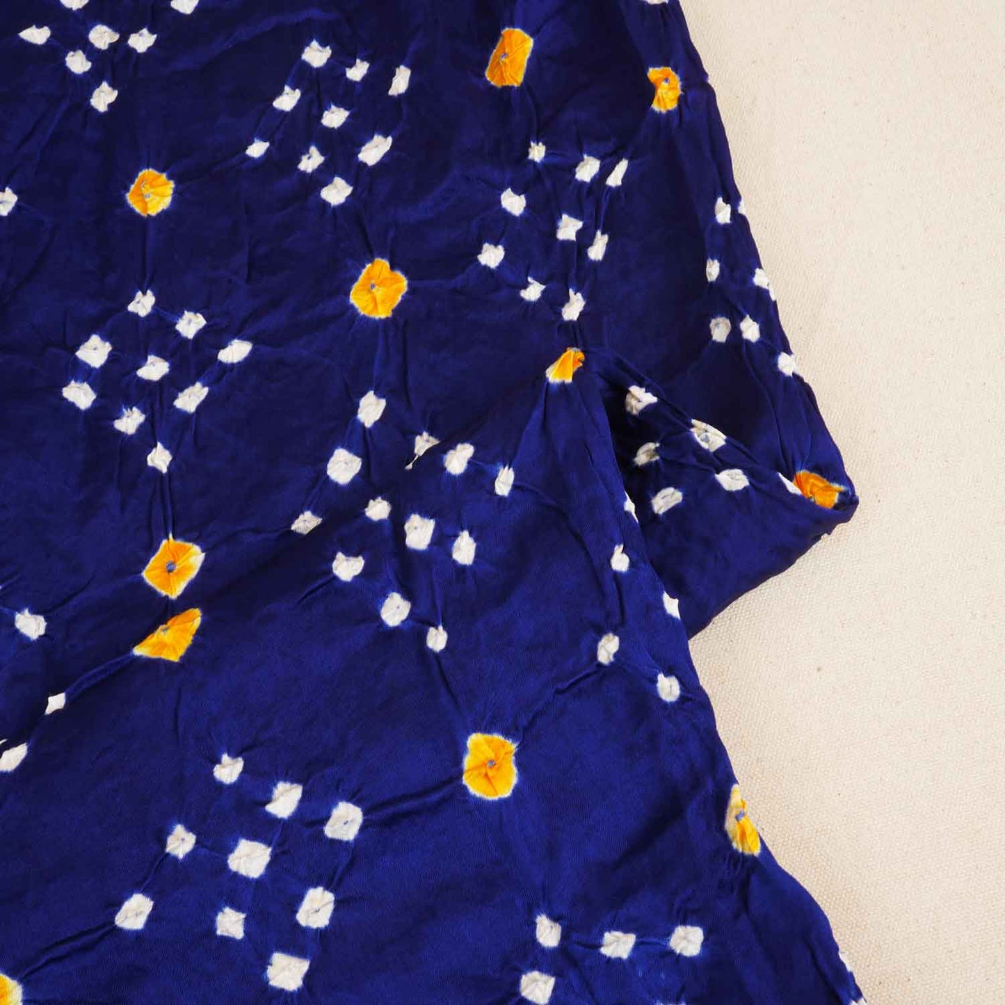 Royal Blue Bandhani Print Modal Silk Fabric SC-28271