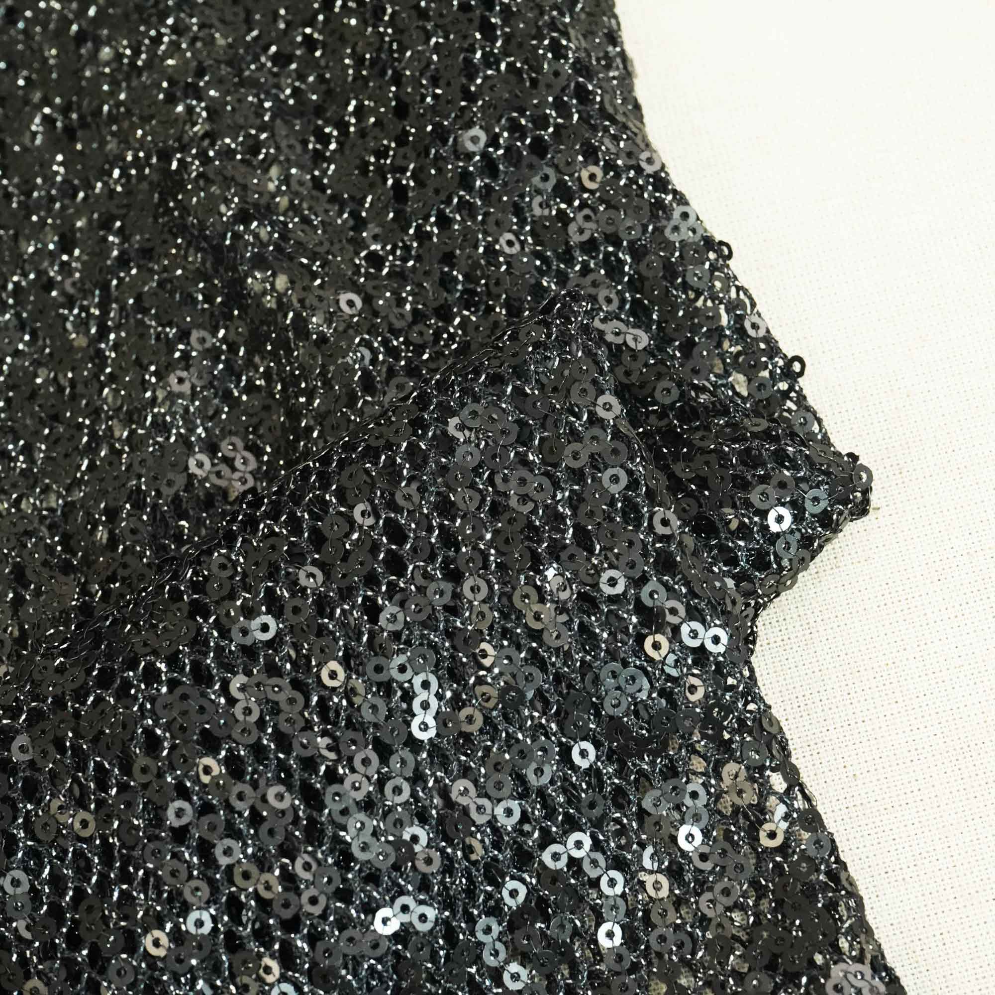 Black Net Lycra Sequence Net Lycra LFP-27190
