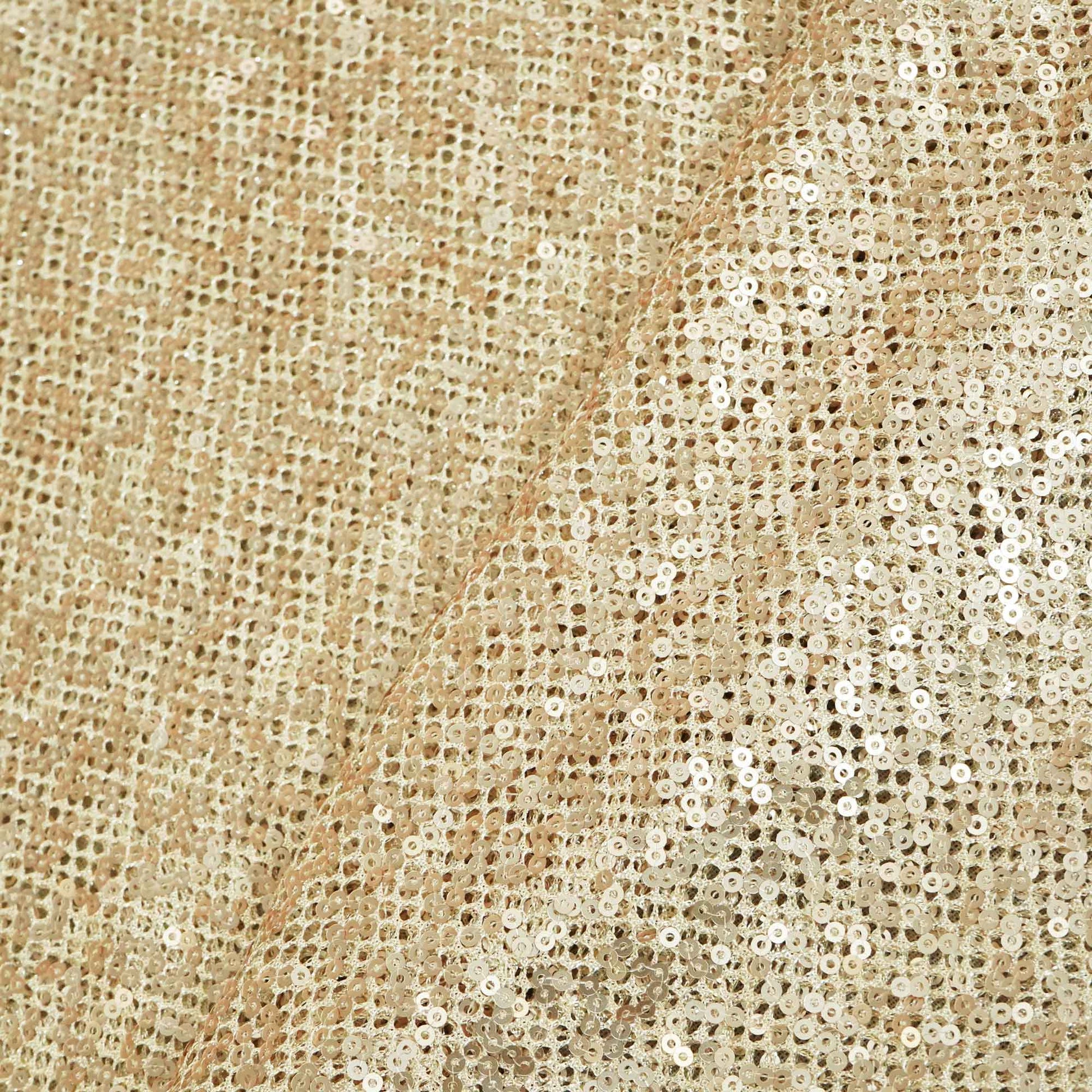 Beige Net Lycra Sequence Net Lycra LFP-27194