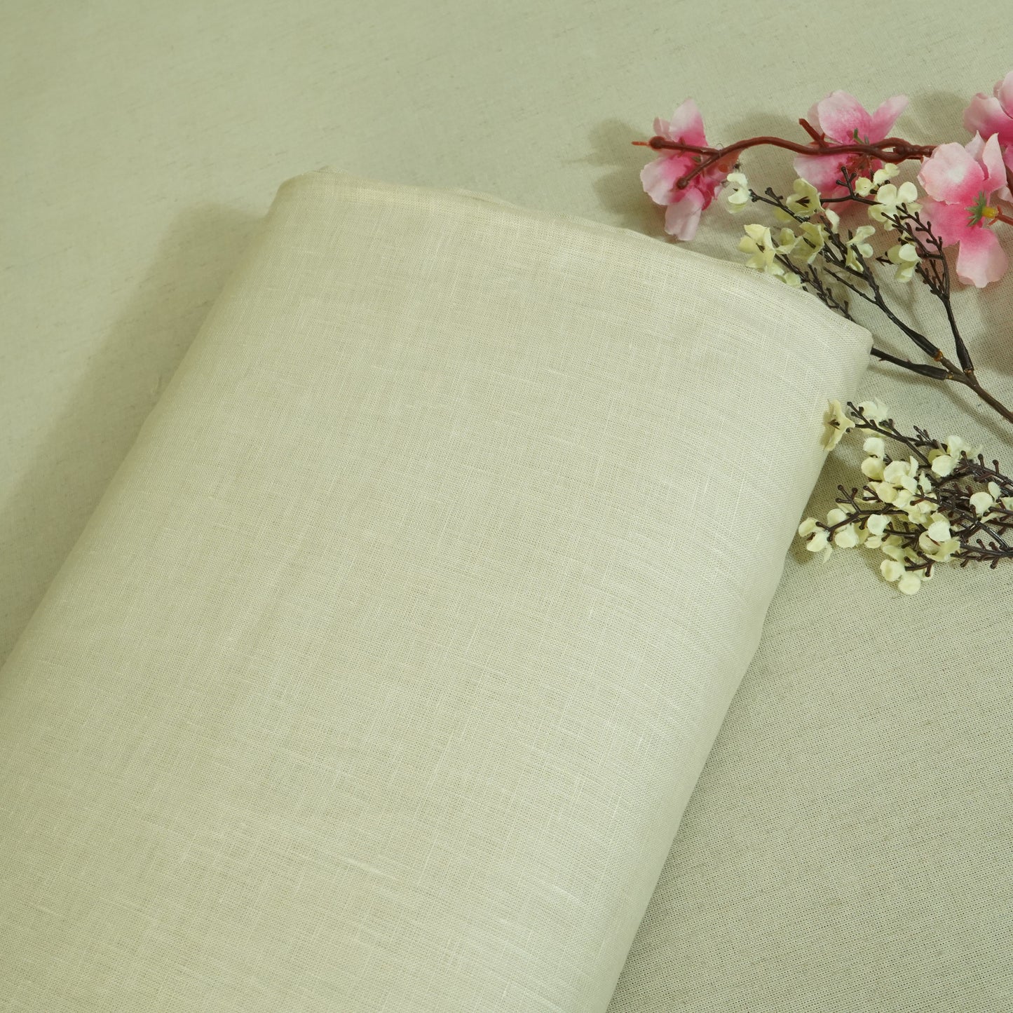 Cream Cotton Linen-FF-27204