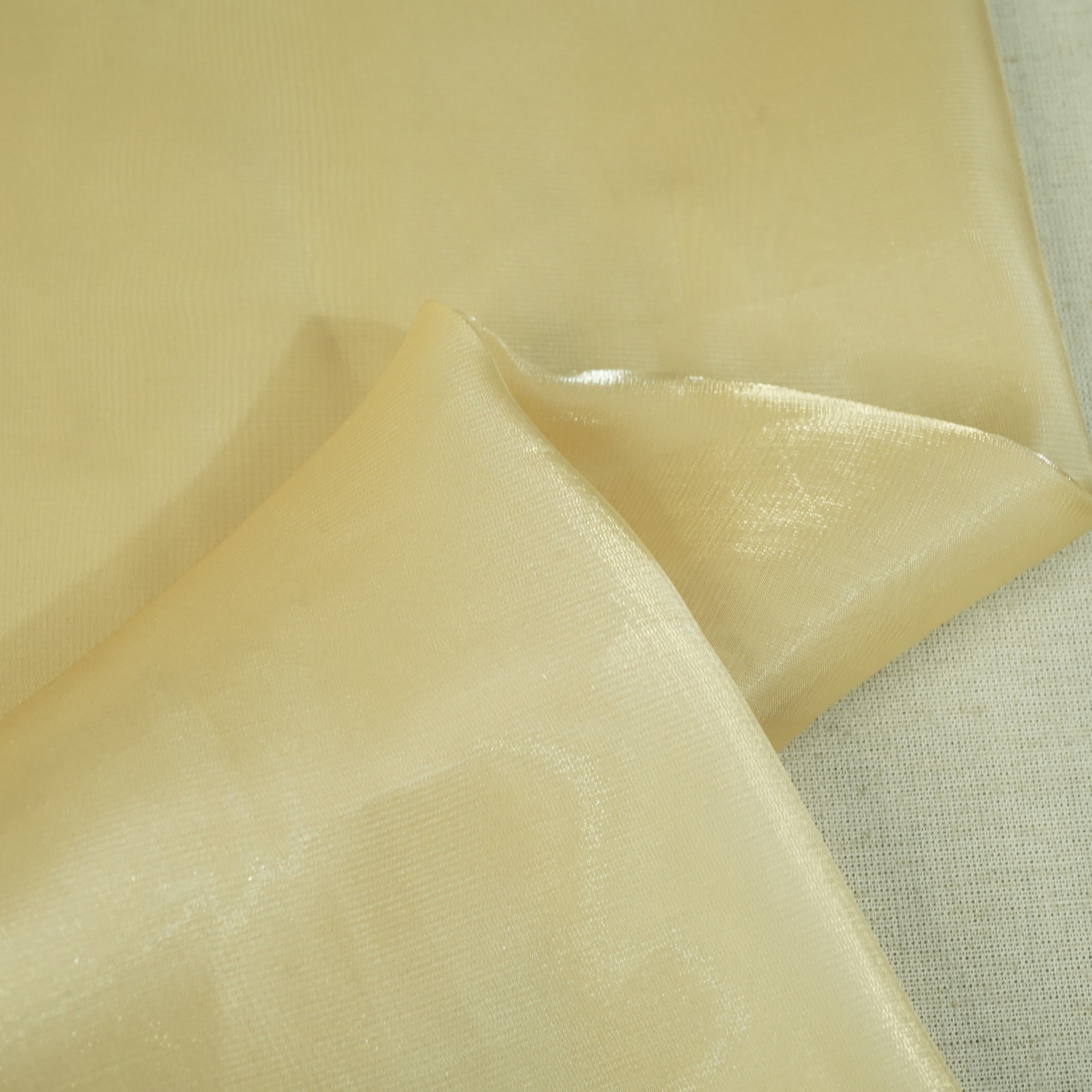 Golden Solid Jimmy Choo Organza Fabric-AF-27212 - TradeUNO