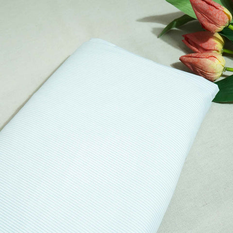 White Stripes Print Poplin Fabric LSF-27213