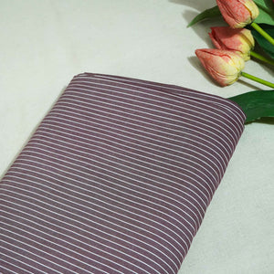 Maroon Stripes Print Poplin Fabric LSF-27214