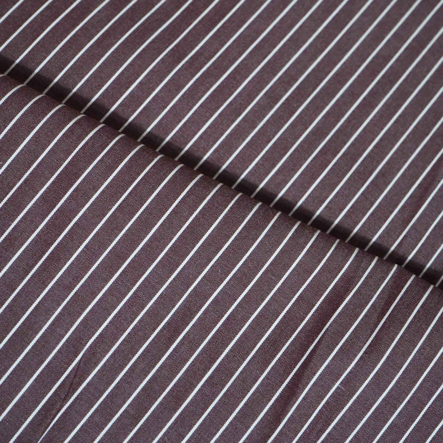 Maroon Stripes Print Poplin Fabric LSF-27214