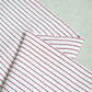 Muted Red Stripes Print Poplin Fabric LSF-27217