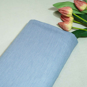 Blue & White Stripes Print Poplin Fabric LSF-27220