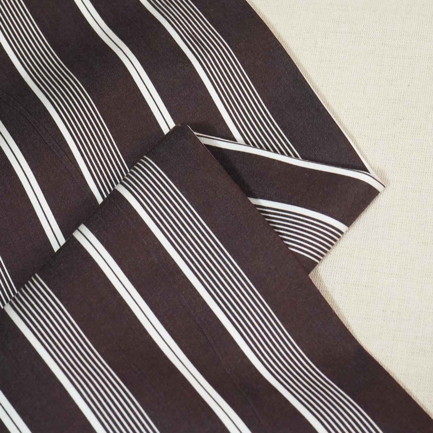 Brown Stripes Print Poplin Fabric LSF-27223