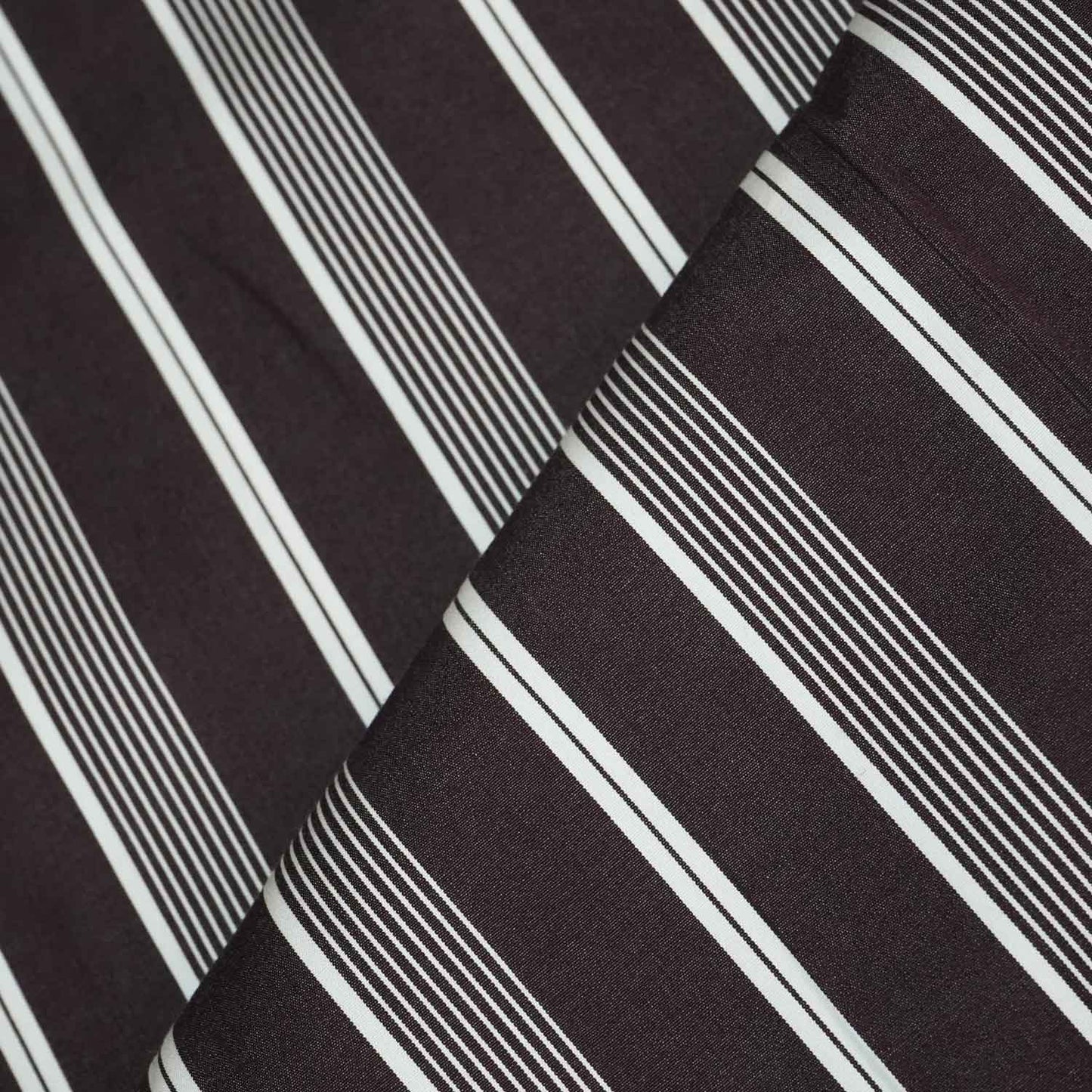 Brown Stripes Print Poplin Fabric LSF-27223