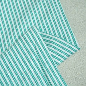 Light Mint Green Stripes Print Poplin Fabric LSF-27225