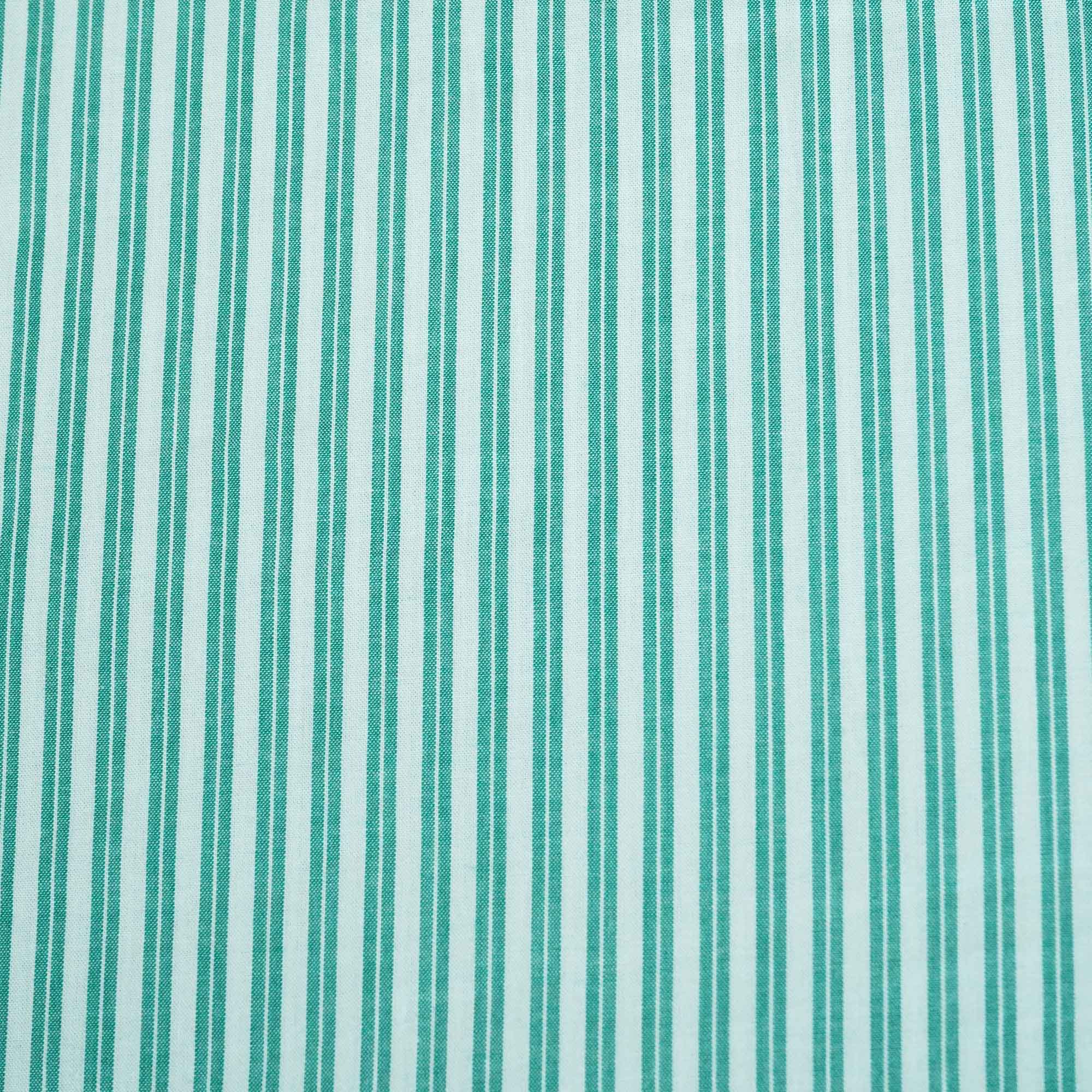 Light Mint Green Stripes Print Poplin Fabric LSF-27225