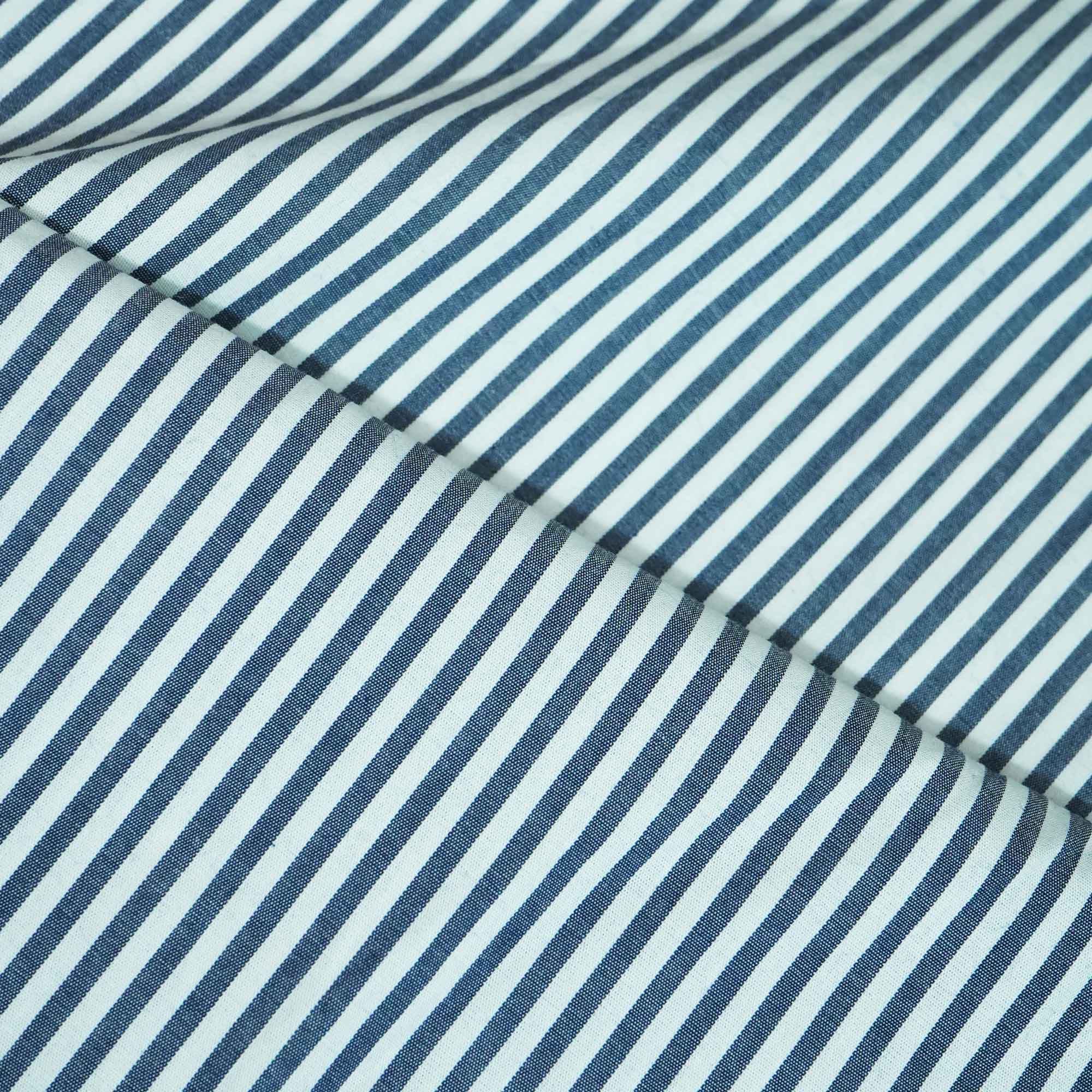 Grey Stripes Print Poplin Fabric LSF-27226