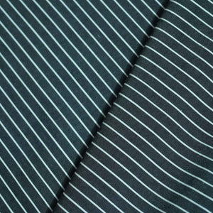 Dark Grey & White Stripes Print Poplin Fabric LSF-27228