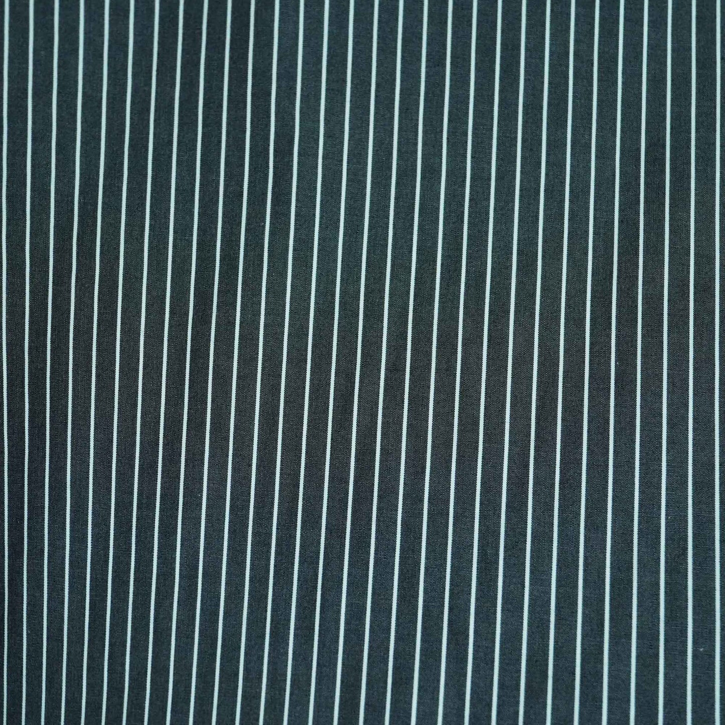 Dark Grey & White Stripes Print Poplin Fabric LSF-27228