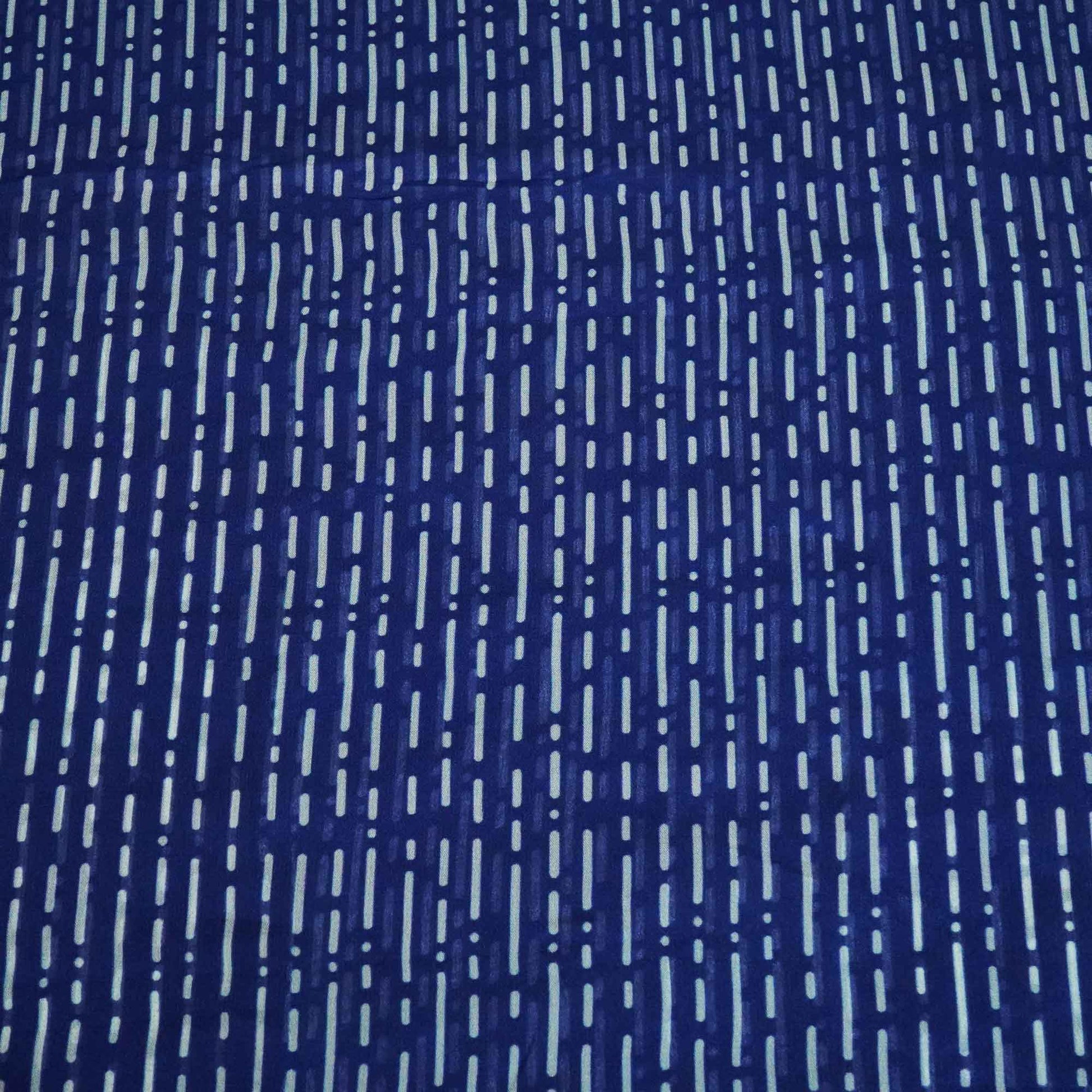 Blue Abstract Print Georgette Fabric MTF-27230