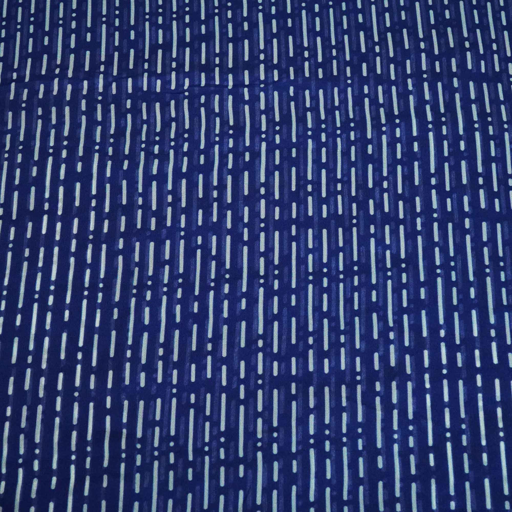 Blue Abstract Print Georgette Fabric MTF-27230