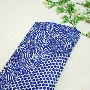 Blue Abstract Print Georgette Fabric MTF-27231